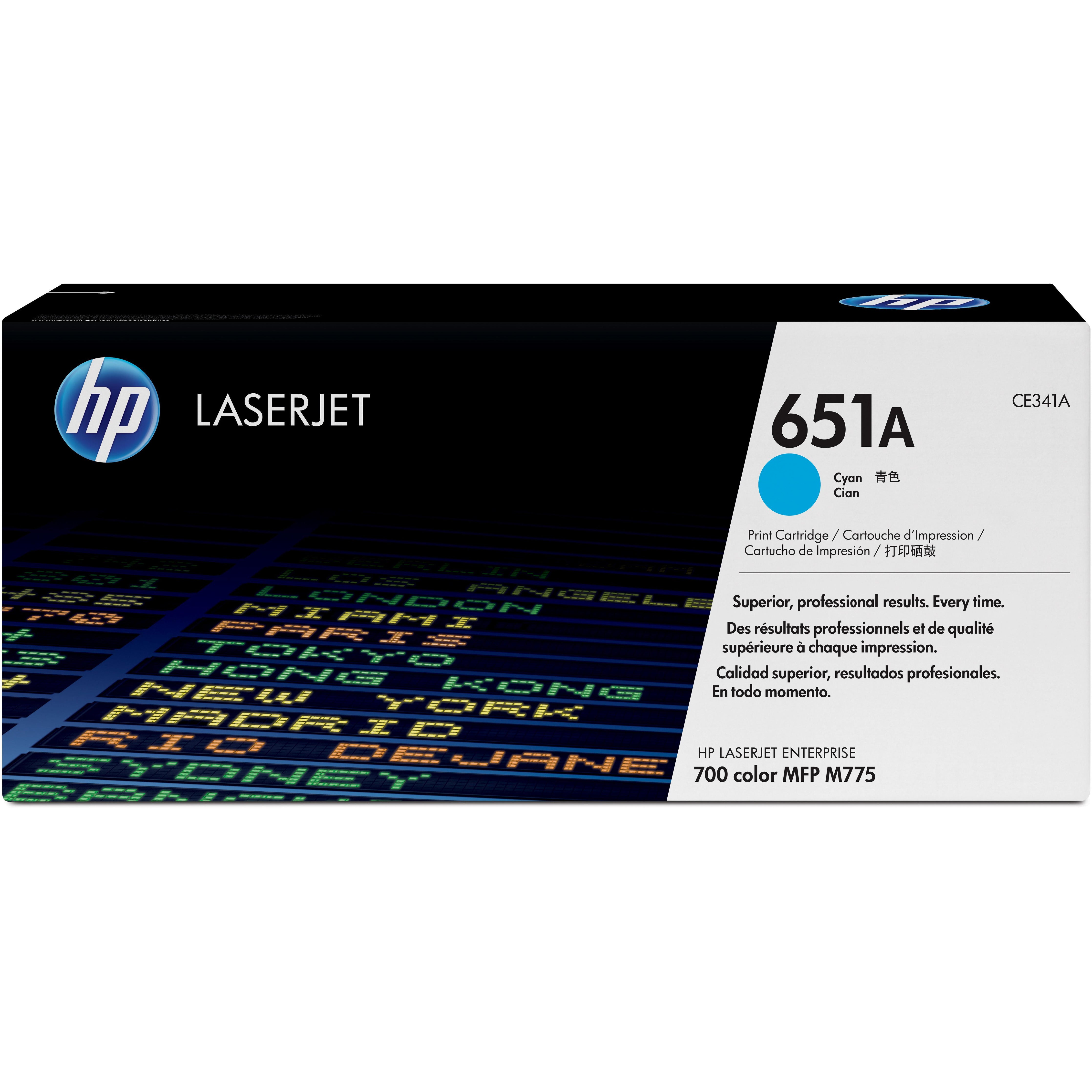 HP CE341A blátt dufthylki No 651A