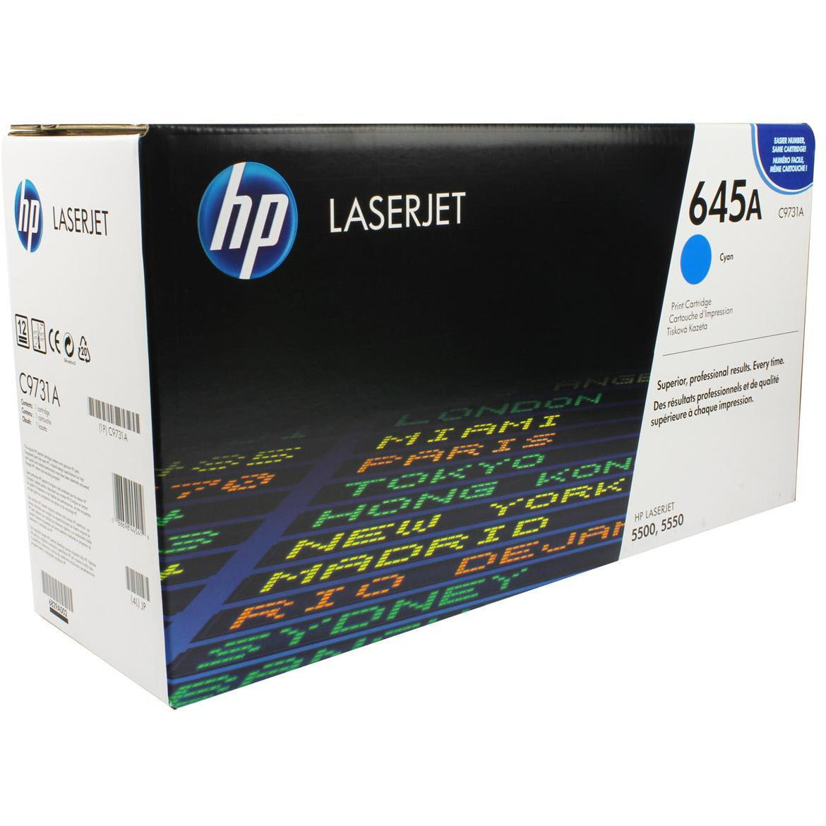 HP 645A (prentar:  12,000 síður) blátt dufthylki