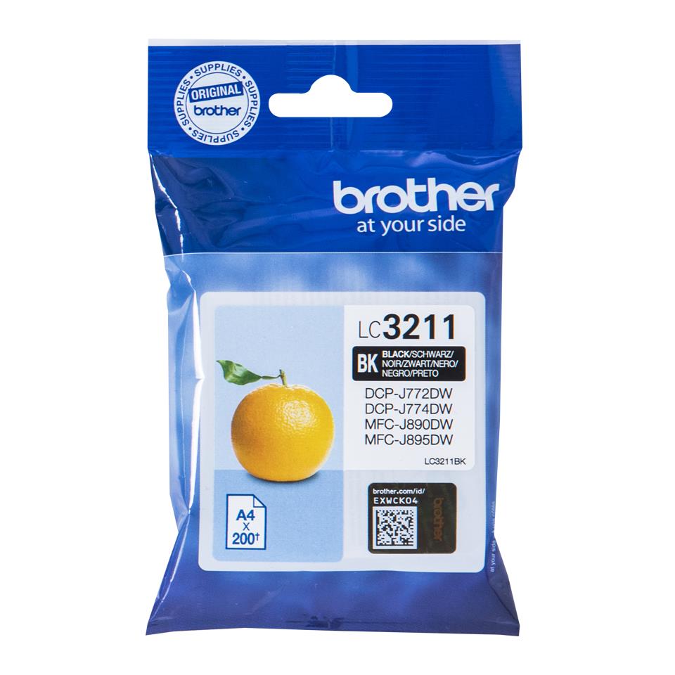 Brother LC3211BK (Prentar: 200 síður) svart blekhylki