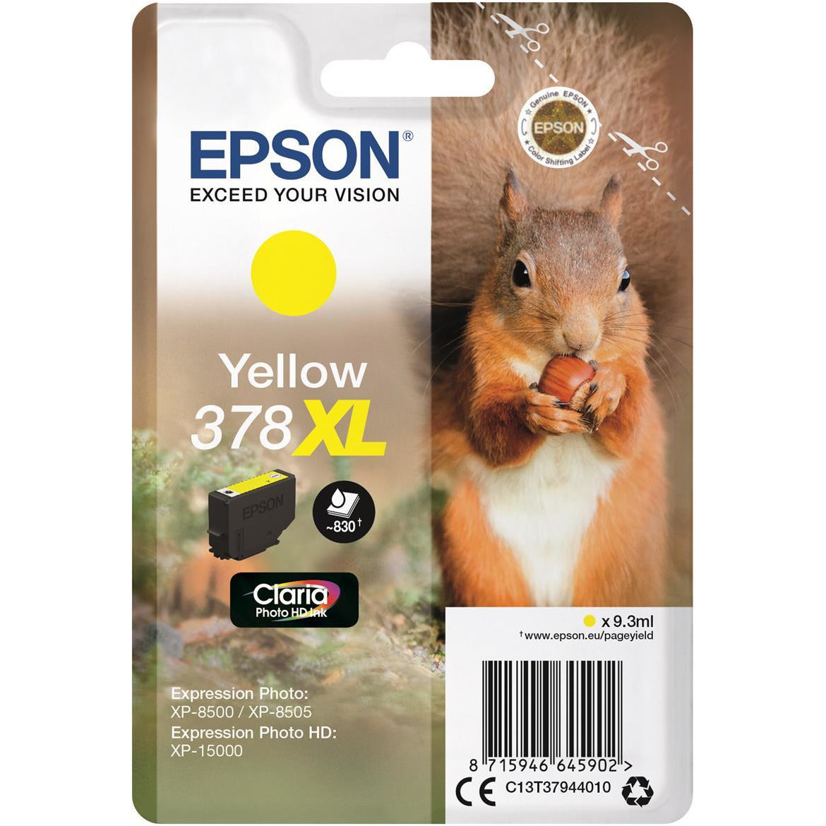 Epson Xp8500/8505 gult blekhylki 9.3ml