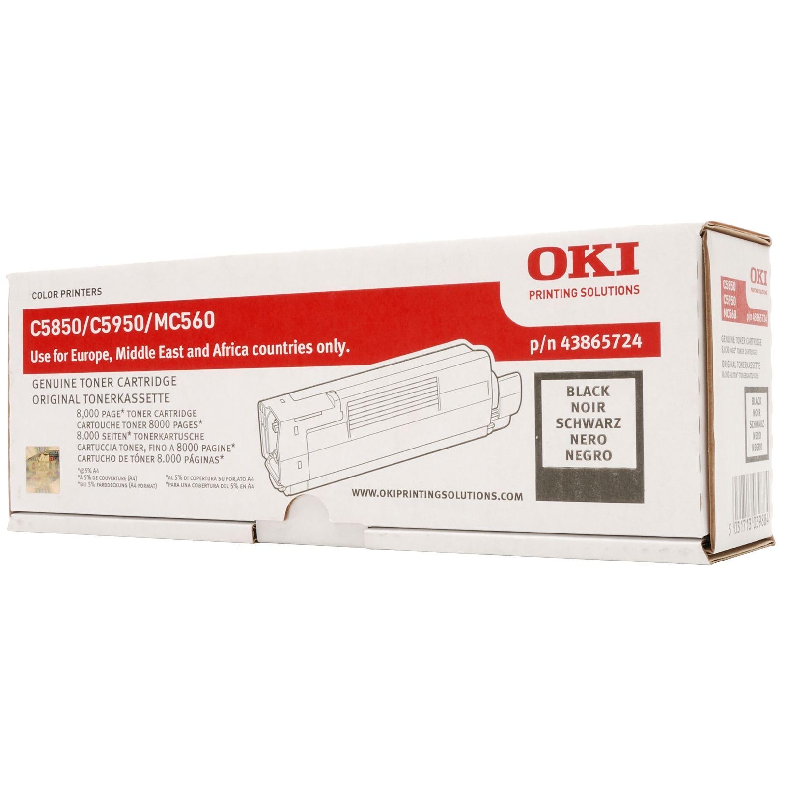 OKI C5850 svart dufthylki 8K