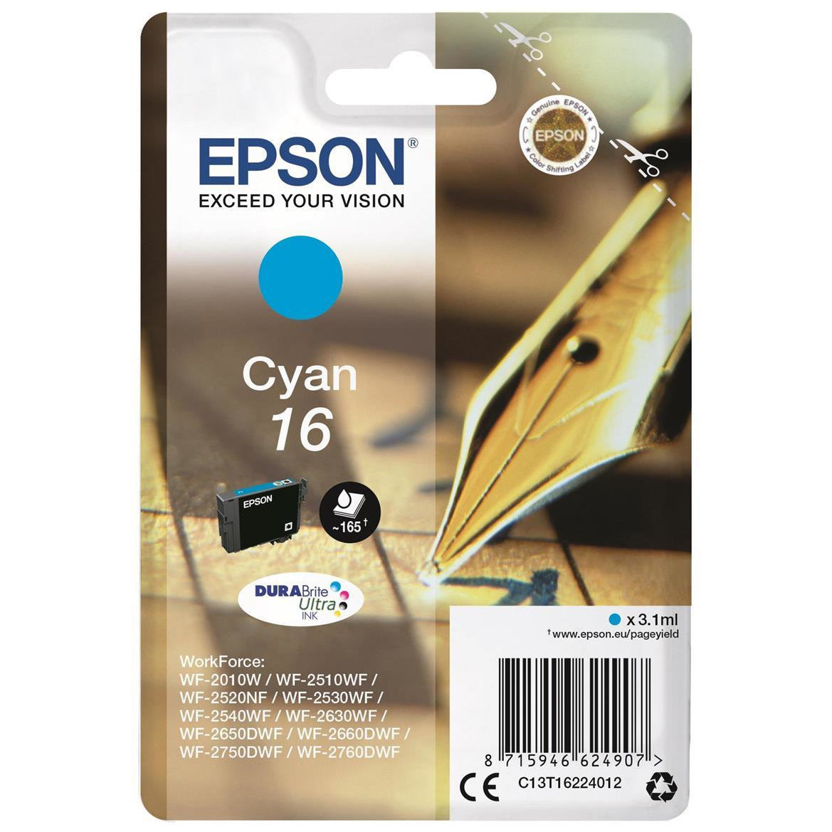 Epson Pen and Crossword 16 (Prentar 165 síður) DURABrite Ultra blekhylki (blátt)
