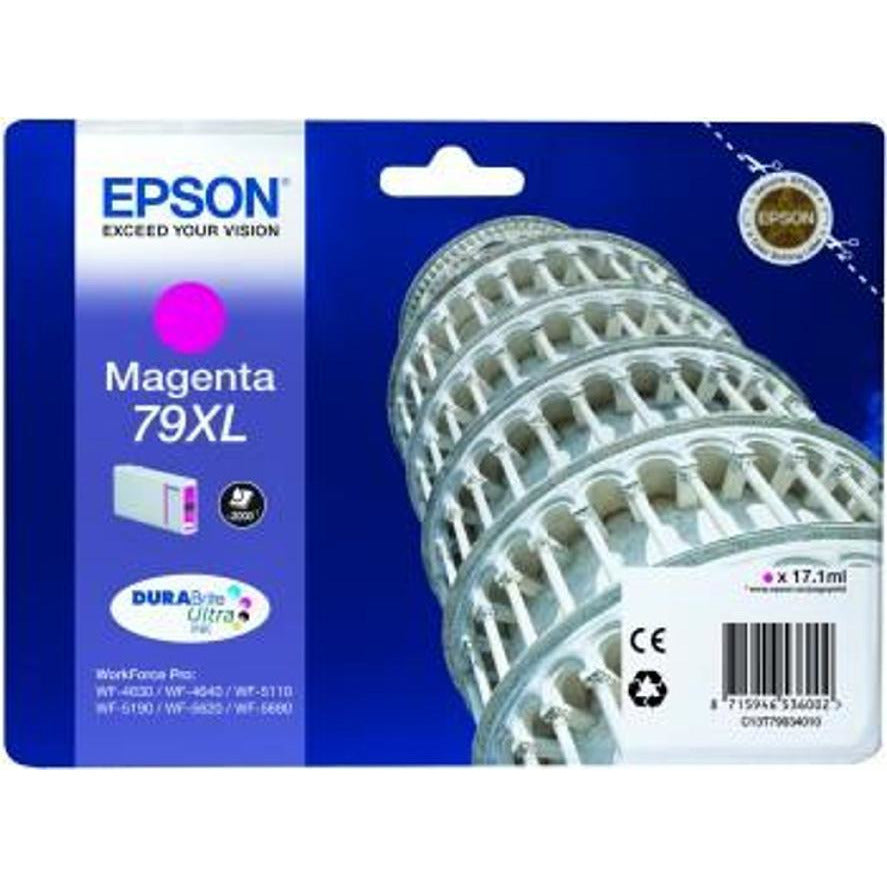 Epson Tower of Pisa 79XL (Prentar: 2,000 síður) XL DURABrite rautt blekhylki