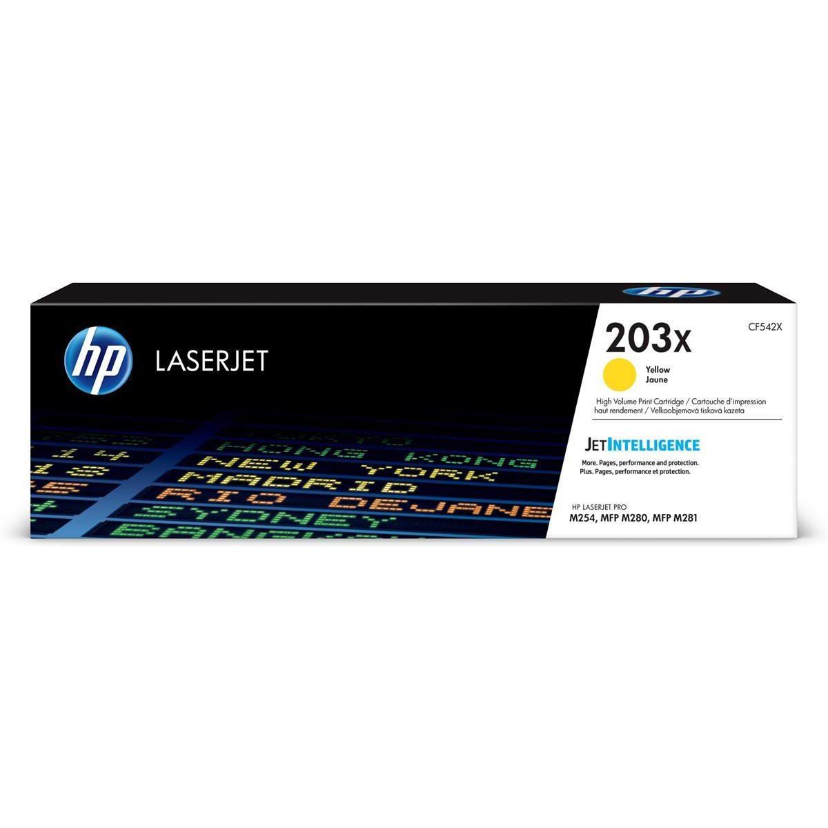 HP 203X (prentar:  2,500 síður) XL Original LaserJet dufthylki (gult)