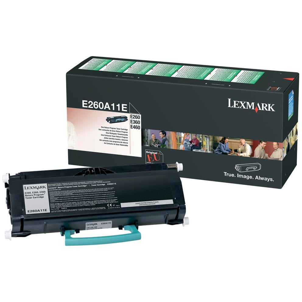 Lexmark E260A11E (prentar:  3,500 síður) Return Program svart dufthylki