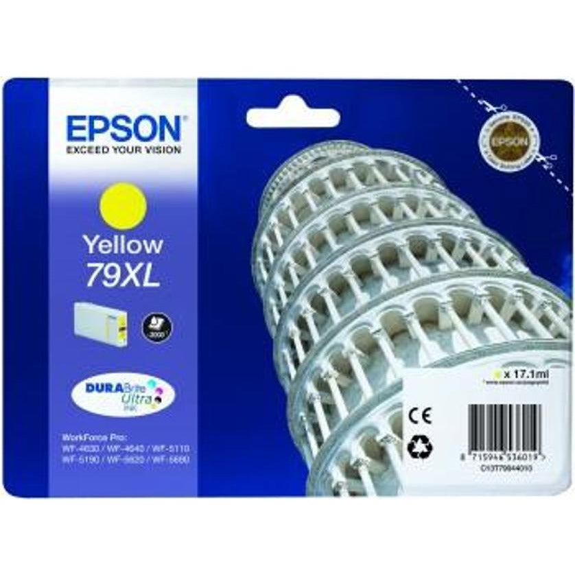 Epson Tower of Pisa 79XL (Prentar: 2,000 síður) XL DURABrite gult blekhylki