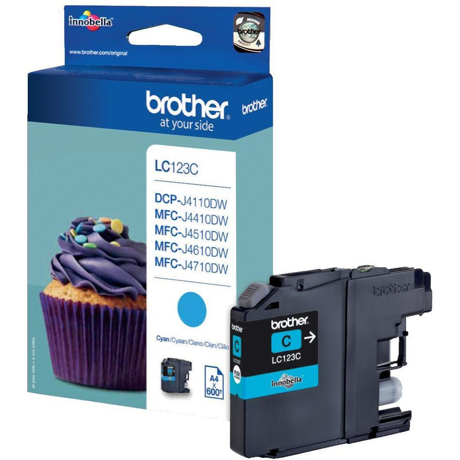 Brother LC123C (Prentar: 600 síður) blátt blekhylki