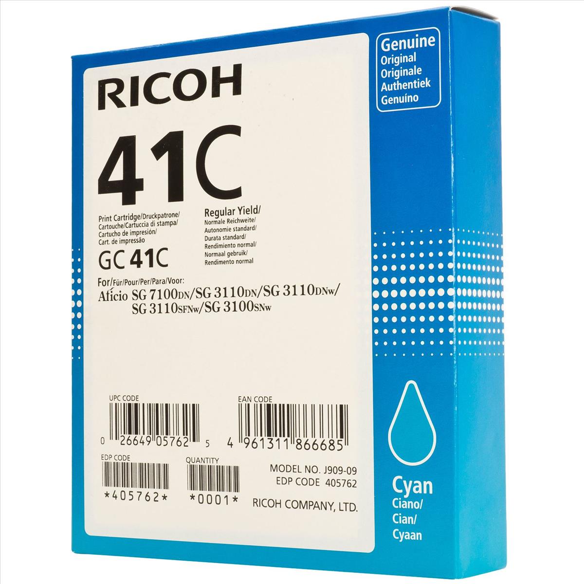 Ricoh 405762 (GC-41 C) blátt 2.2K