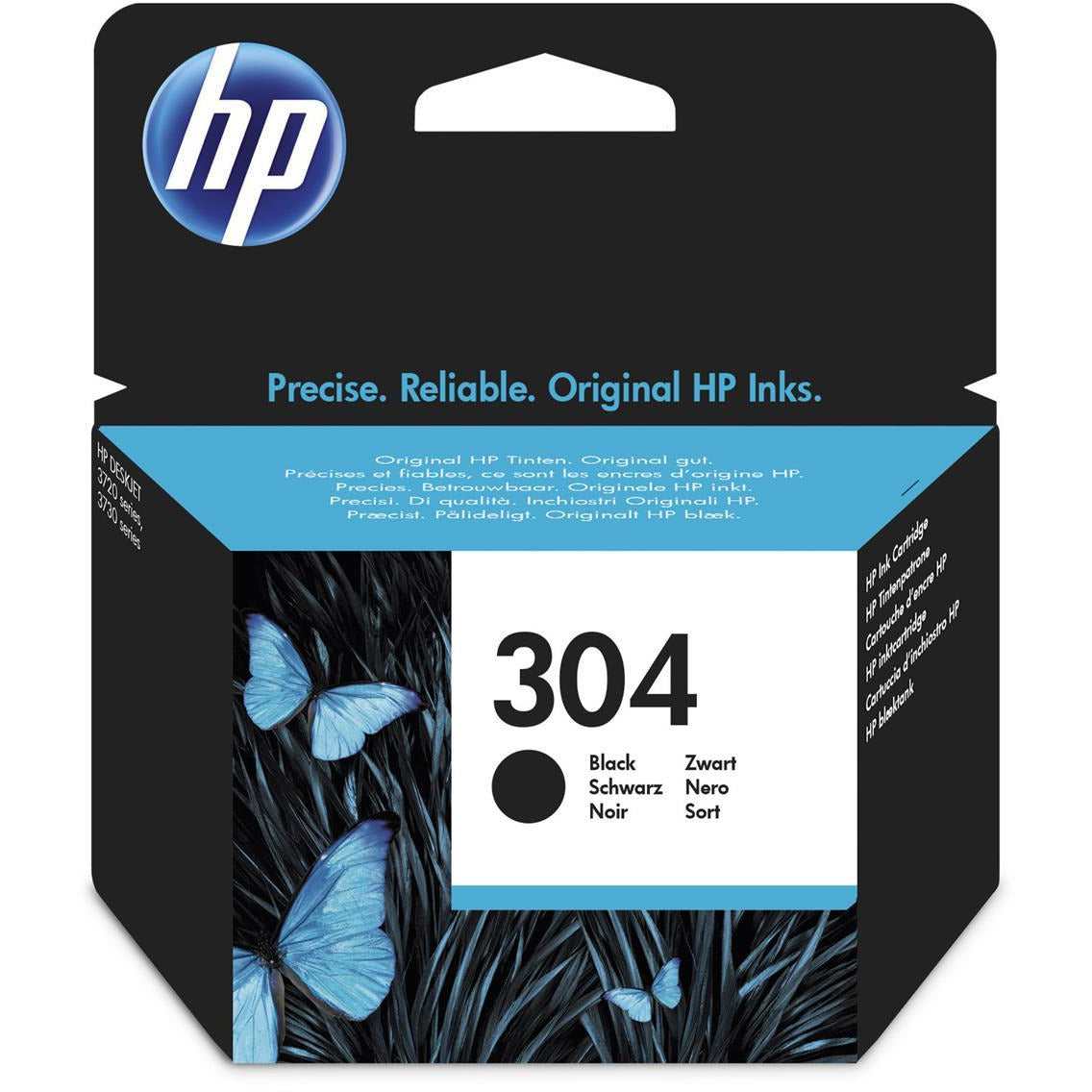 HP 304 (Prentar: 120 síður) svart blekhylki