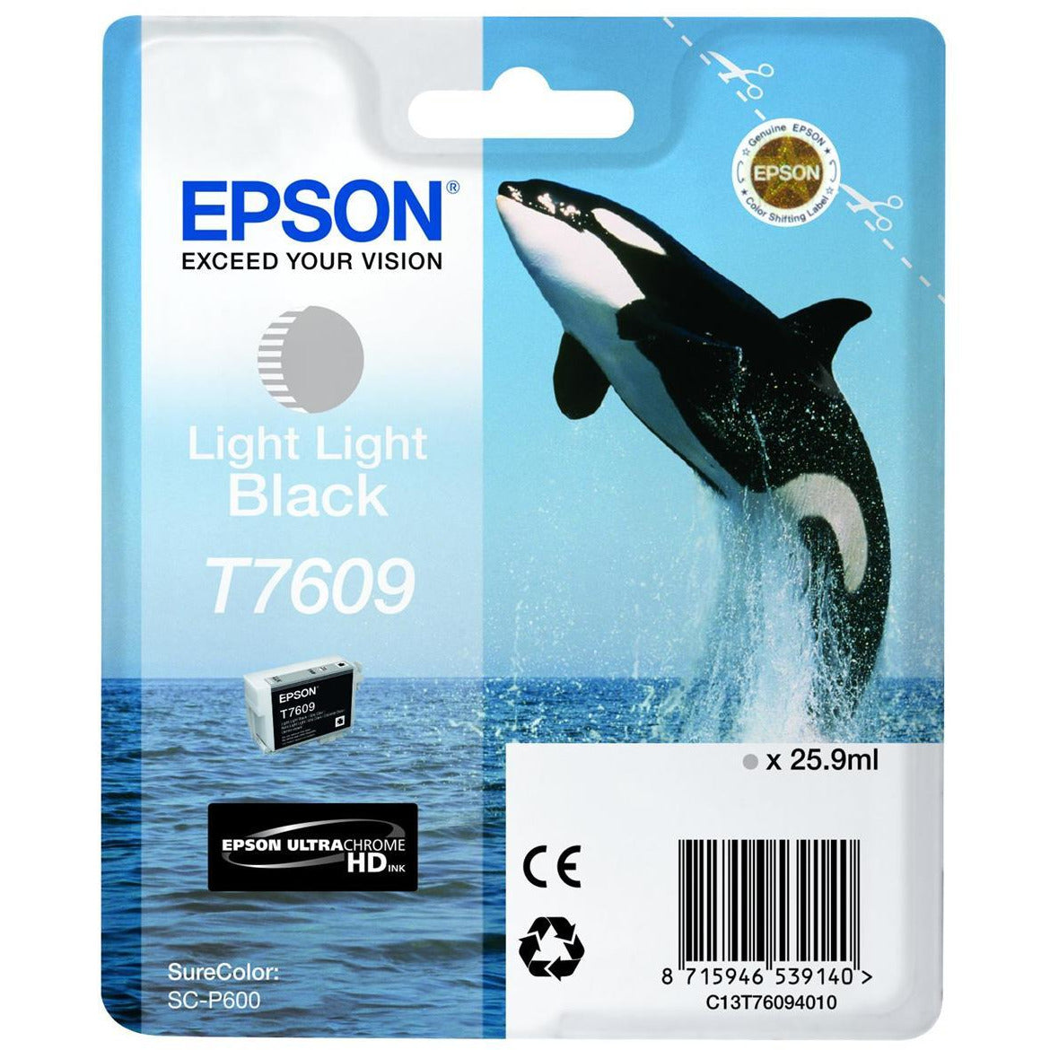 Epson C13T6094010 T7609 Light Light svart Ink 26ml