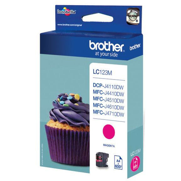 Brother LC123M (Prentar: 600 síður) rautt blekhylki