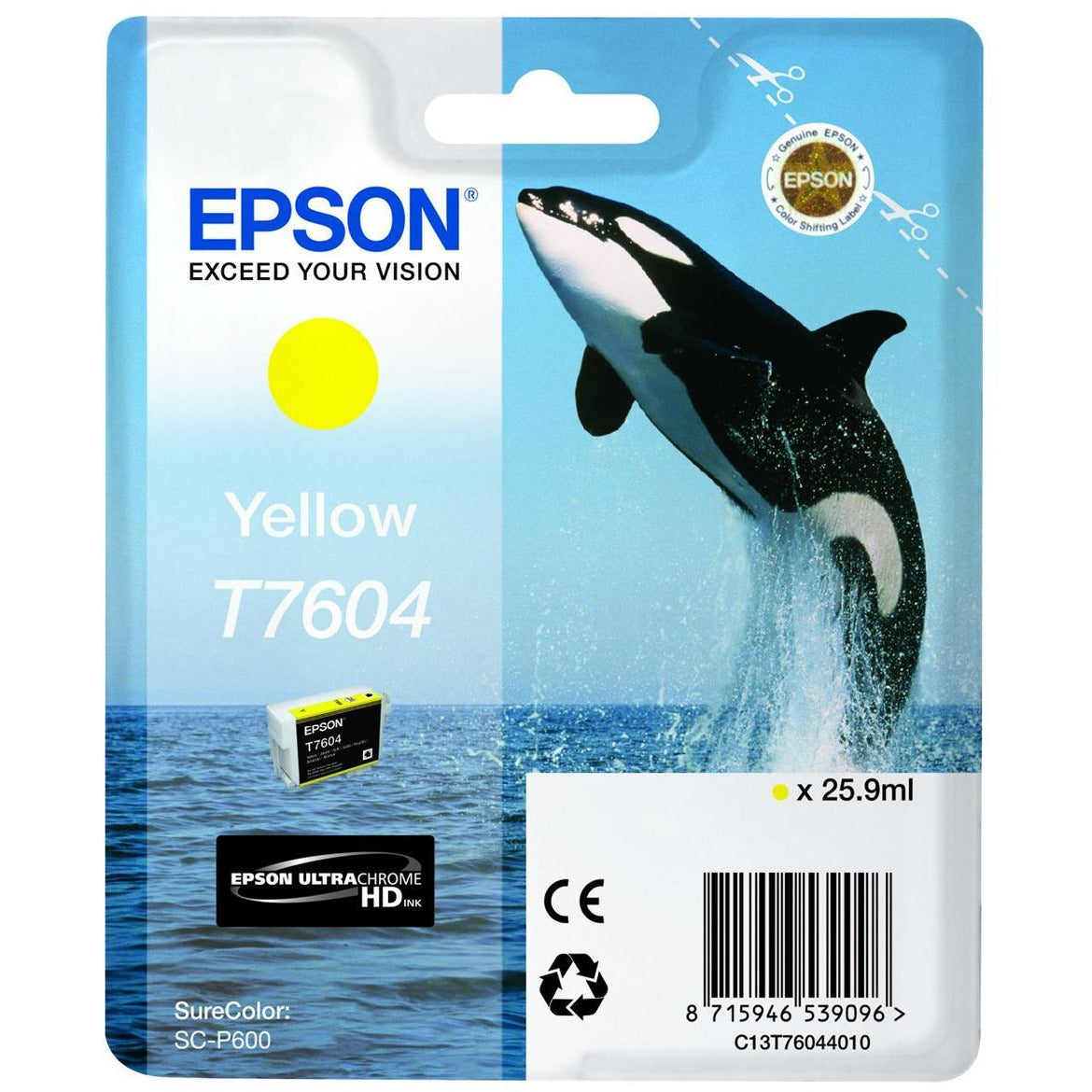 Epson T7604 gult Ink 26ml