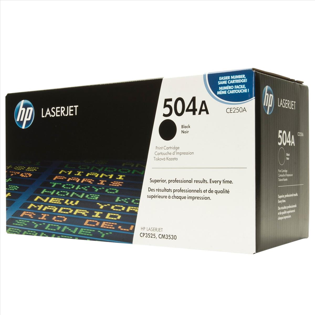 HP 504A (prentar:  5,000 síður) svart dufthylki