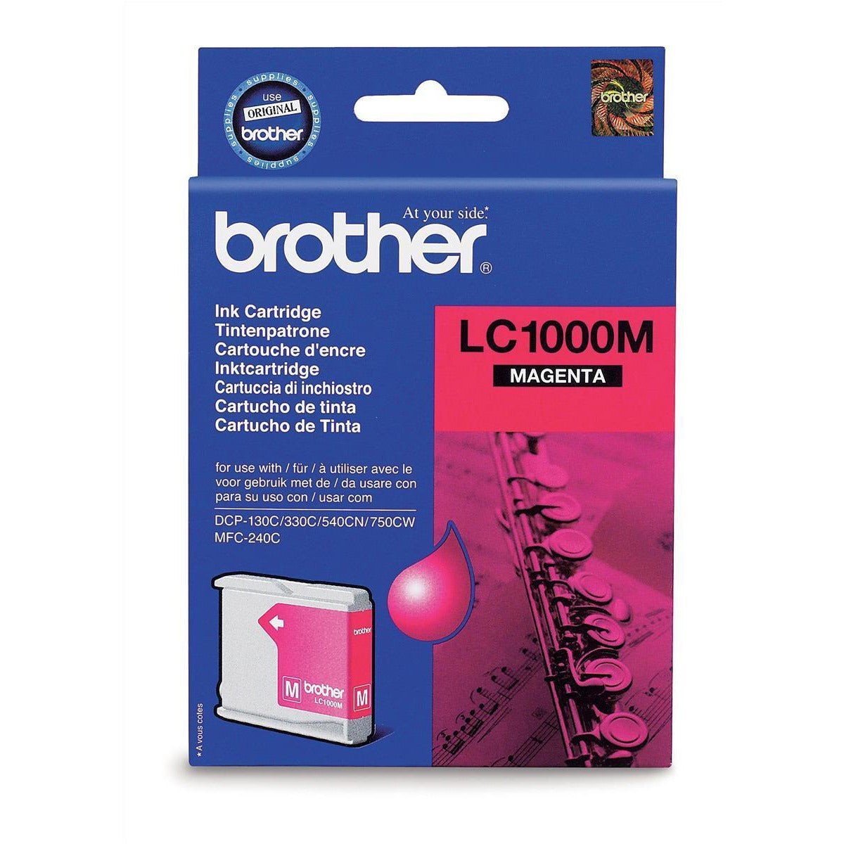 Brother LC1000M rautt (Prentar 400 síður) blekhylki