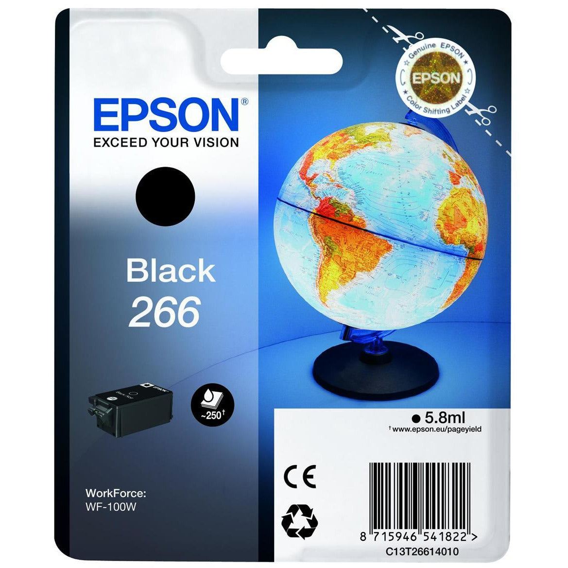 Epson WF100W svart blekhylki 5.8ml