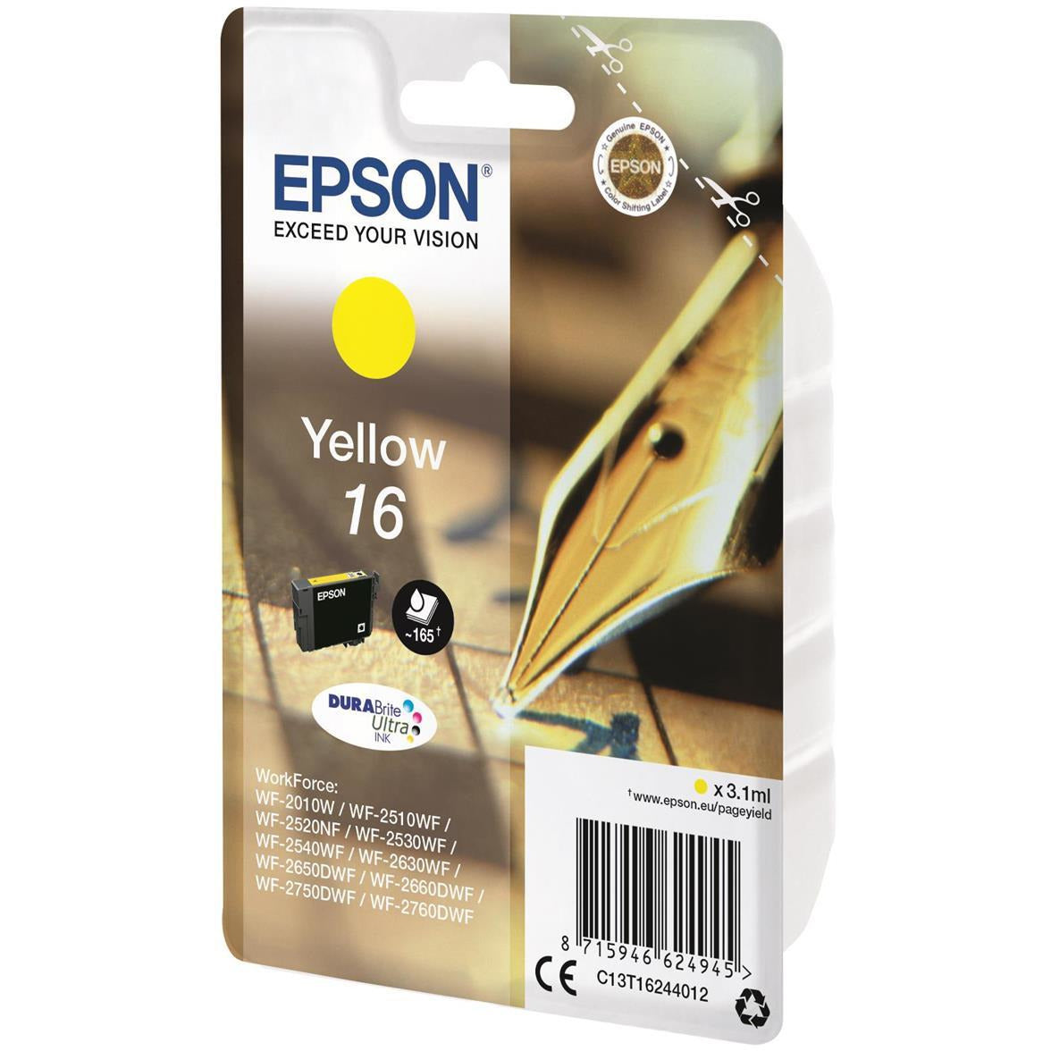 Epson Pen and Crossword 16 (Prentar 165 síður) DURABrite Ultra blekhylki (gult)