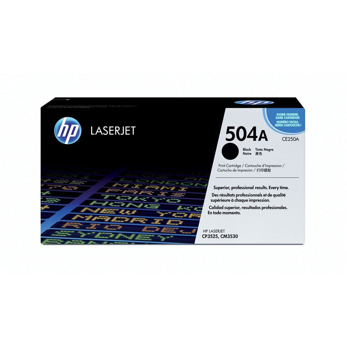 HP 504A (prentar:  5,000 síður) svart dufthylki
