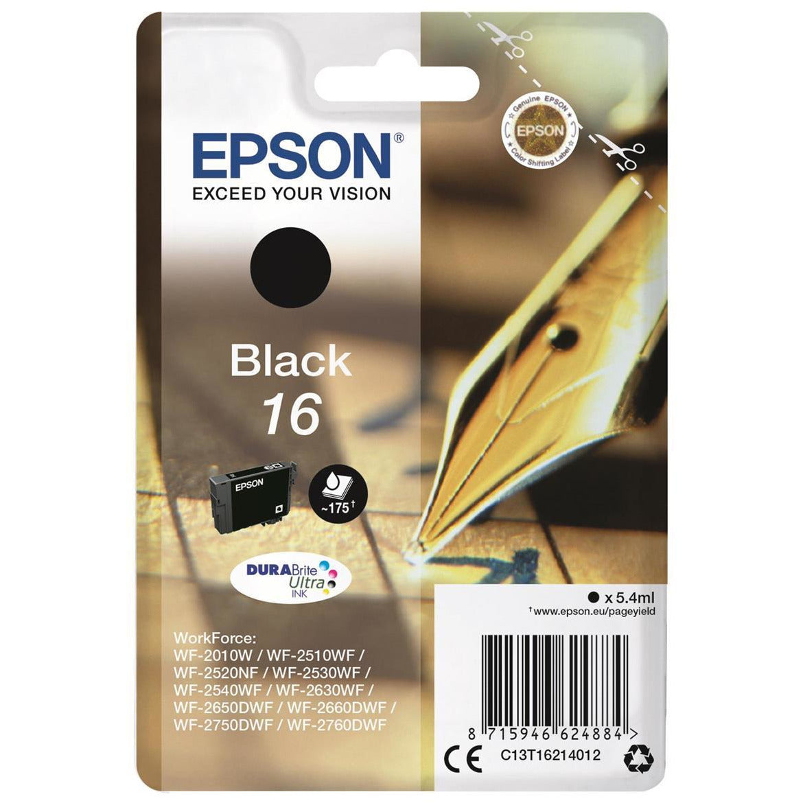 Epson Pen and Crossword 16 (Prentar 175 síður) DURABrite Ultra blekhylki (svart)