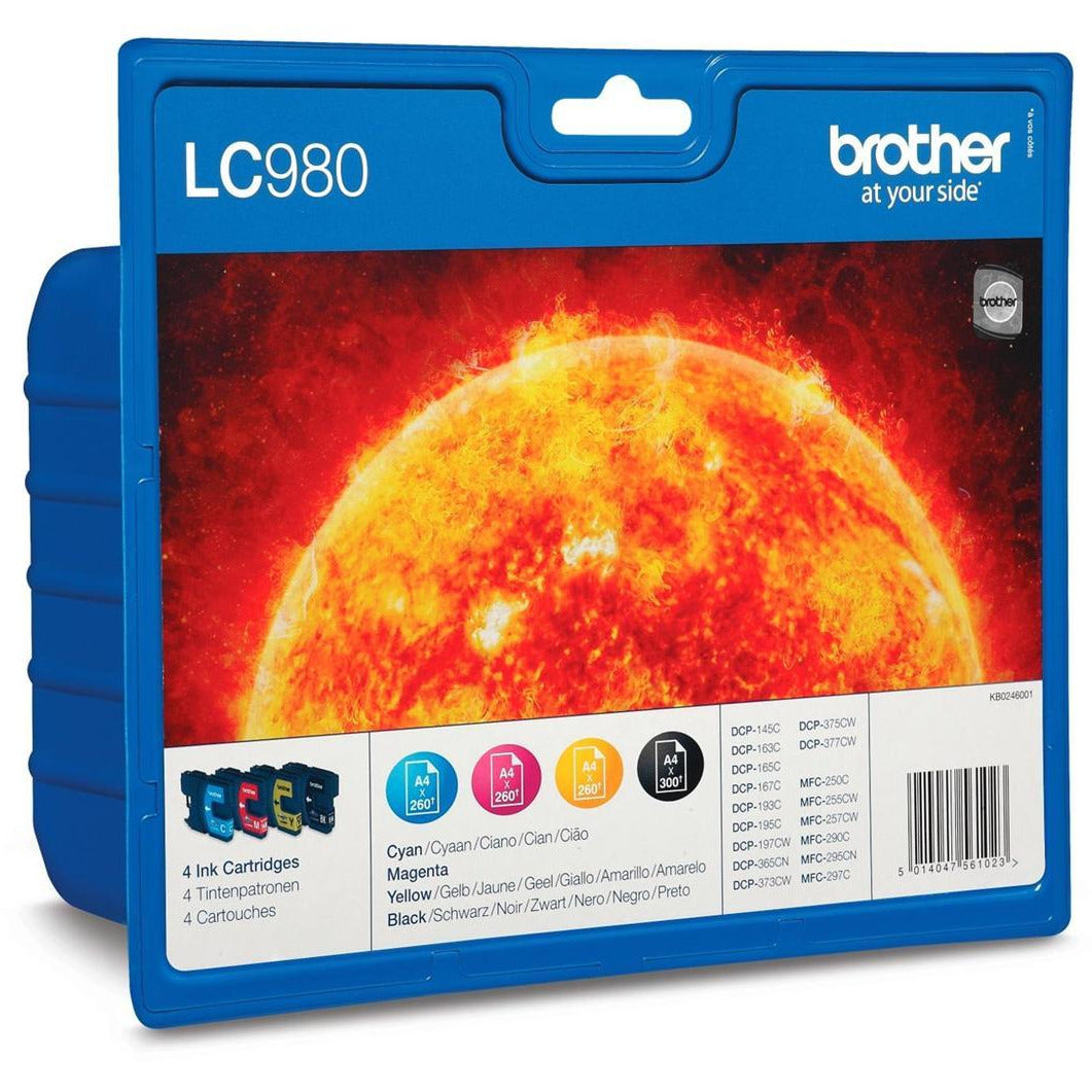 Brother LC980 Bk/C/M/Y Value Pack