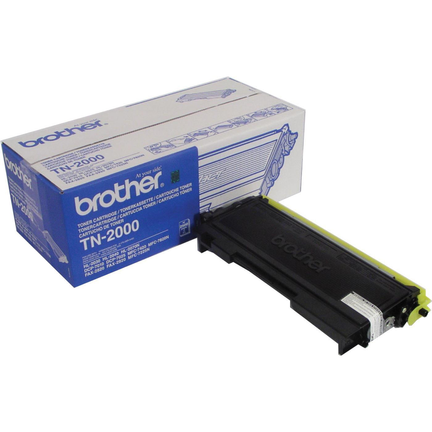 Brother TN-2000 (Yield: 2,500 Pages) Black Toner Cartridge