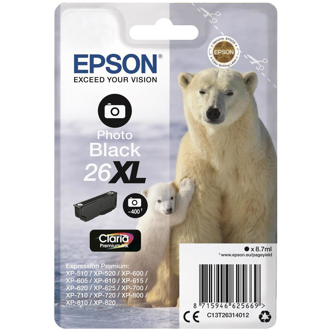 Epson XP600/700/800 Photo Bk Ink Ca 8.7ml