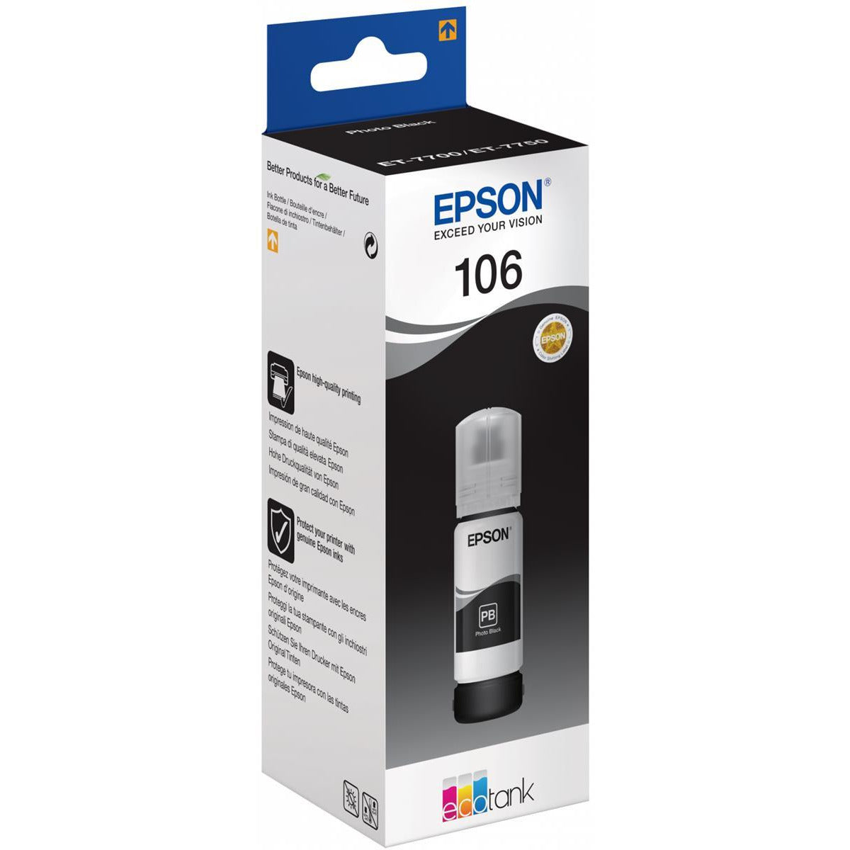 Epson Et7700/7750 Ecotank Photo svart blekhylki 70ml