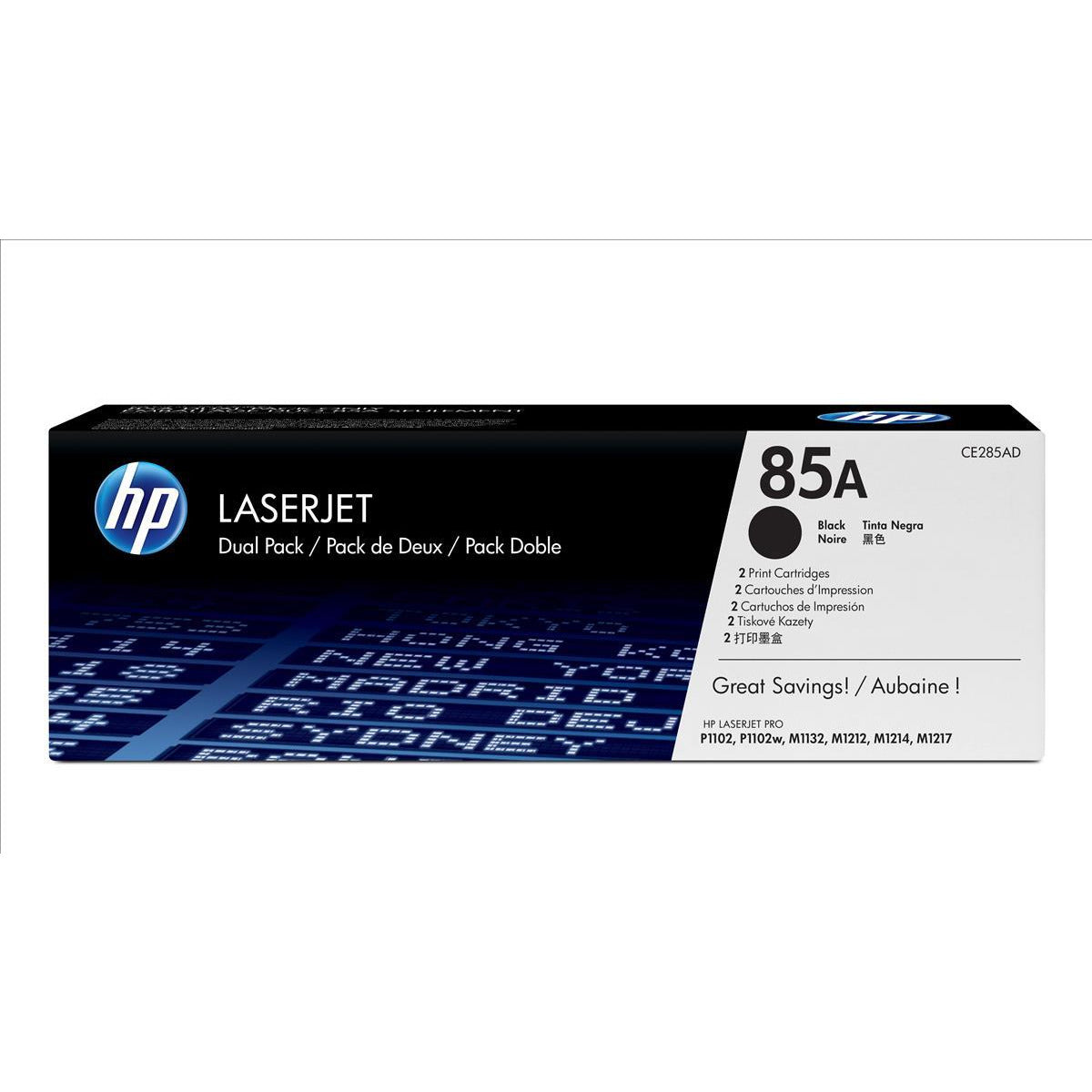 HP CE285AD 85A svart dufthylki 1.6K Twinpack
