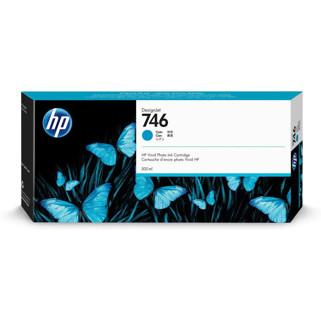 HP P2V80A 746 CYAN INK CARTRIDGE 300ML