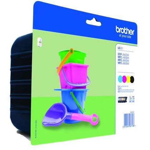 Brother LC221 Bk/C/M/Y Value Paks