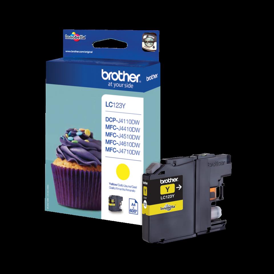 Brother LC123Y (Prentar: 600 síður) gult blekhylki