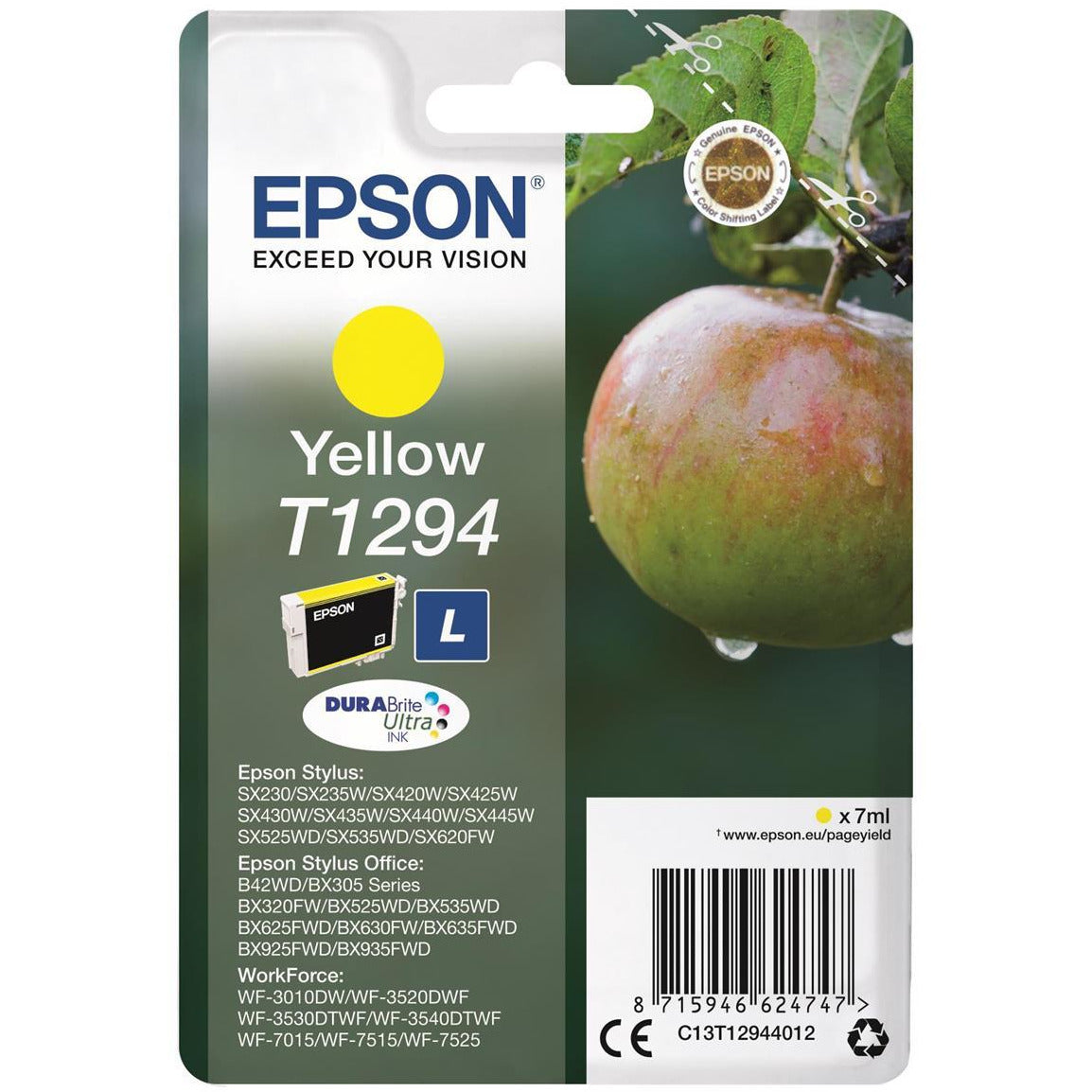 Epson Apple T1294 (7ml) DURABrite Ultra blekhylki (gult)