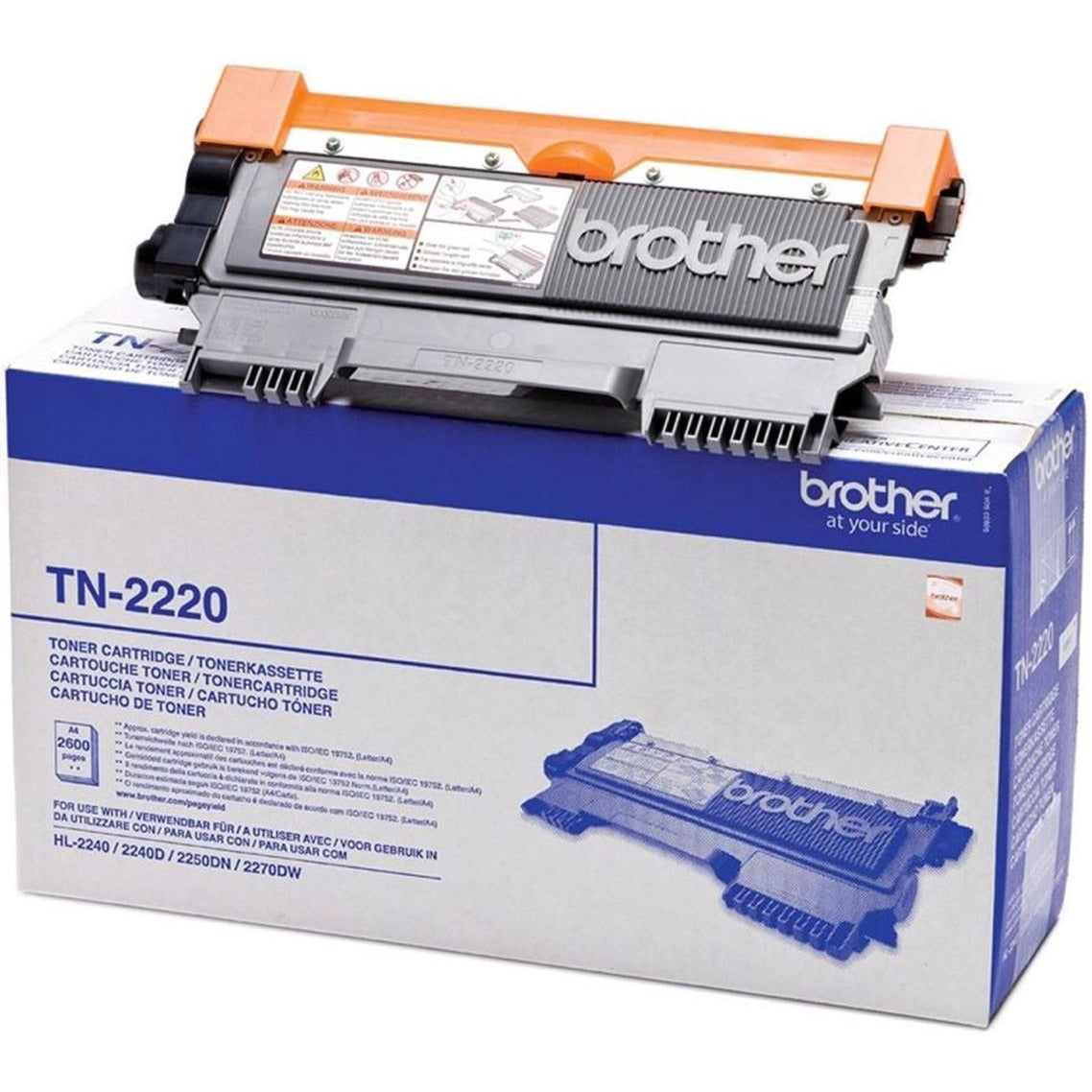 Brother TN-2220 (prentar:  2,600 síður) svart dufthylki