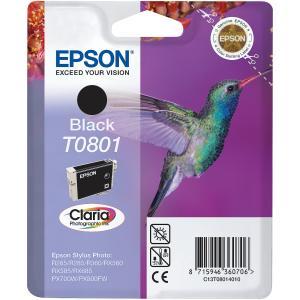 Epson Hummingbird T0801 (Prentar: 300 síður) svart blekhylki