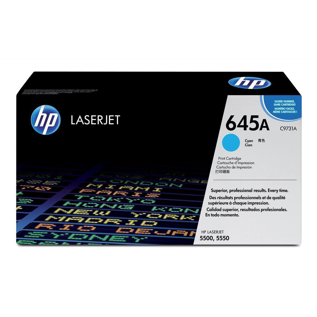 HP 645A (prentar:  12,000 síður) blátt dufthylki