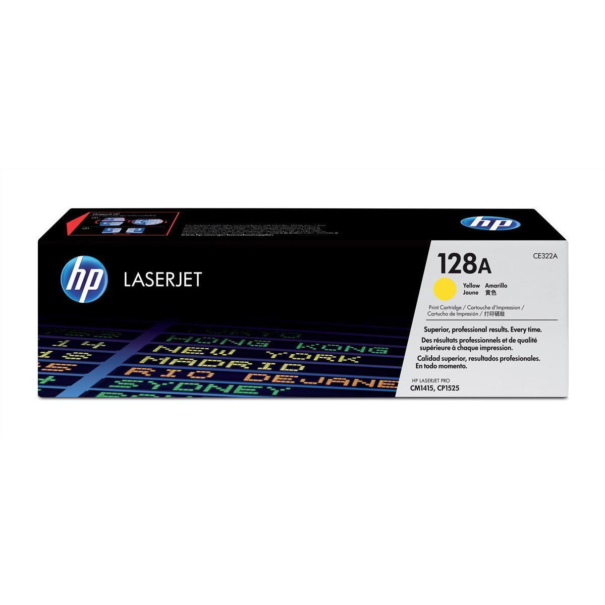 HP 128A (prentar:  1,300 síður) gult dufthylki
