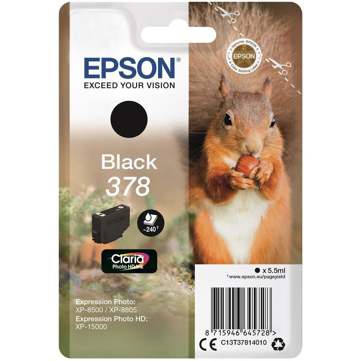 Epson C13T37814010 378 svart Ink 5.5ml