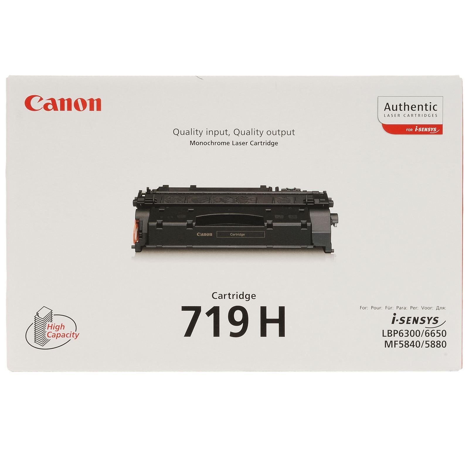 Canon 719H (svart) High Capacity dufthylki (prentar 6,400 síður)