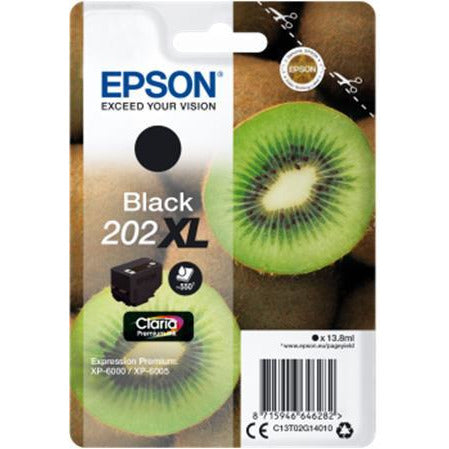 Epson Claria Premium 202XL (Prentar: 550 síður) svart blekhylki (13.8ml)