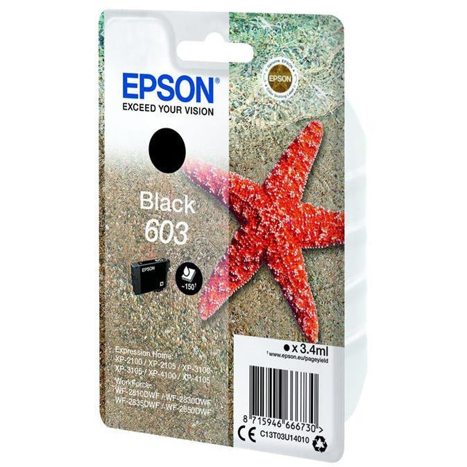 Epson C13T03U14010 603 svart Ink 3.4ml