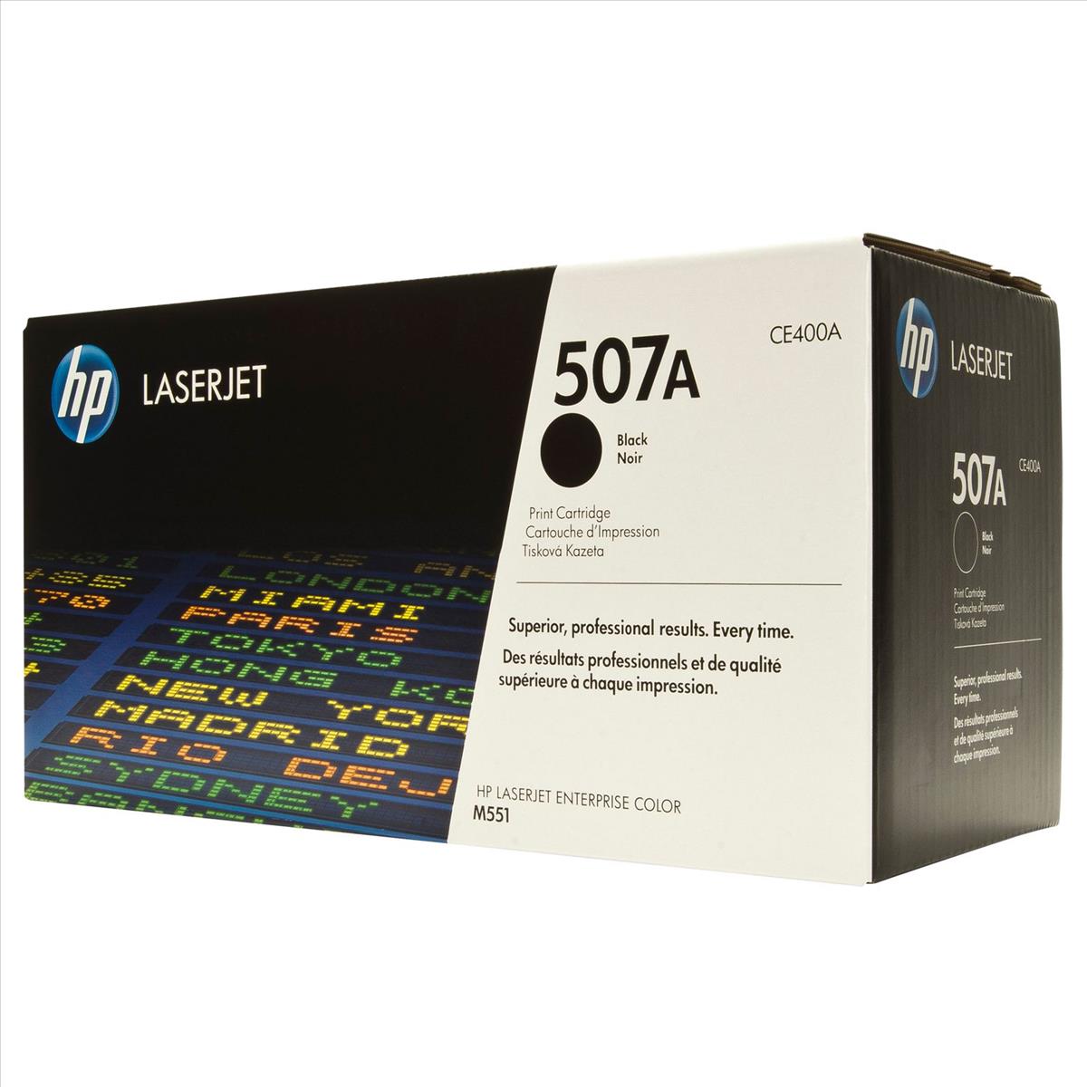 HP 507A (prentar:  5,500 síður) svart dufthylki