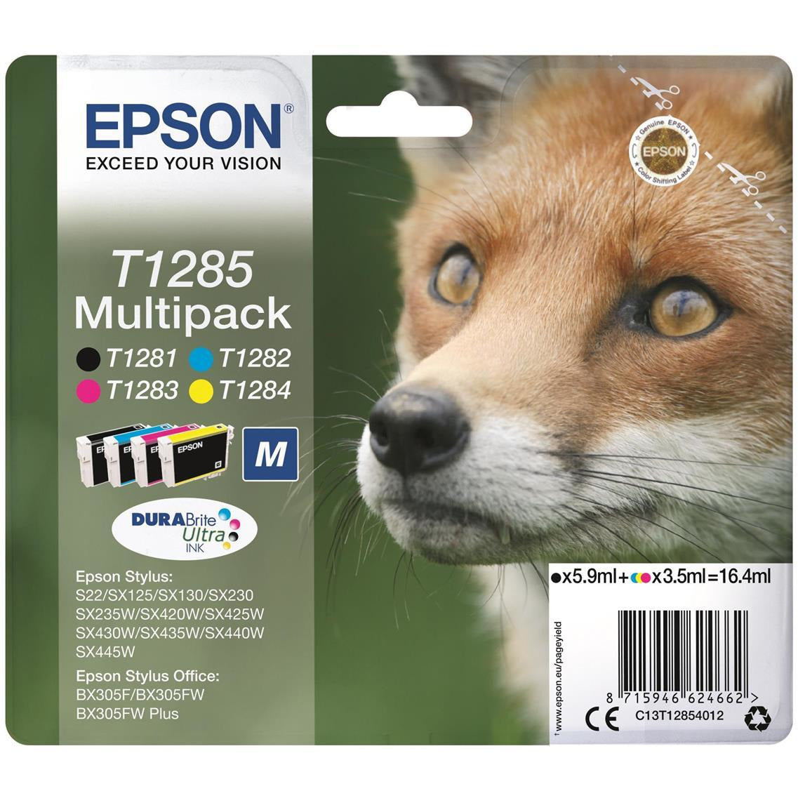 Epson C13T12854012 T1285 svart lita Ink 6ml 3x3.5ml Multi