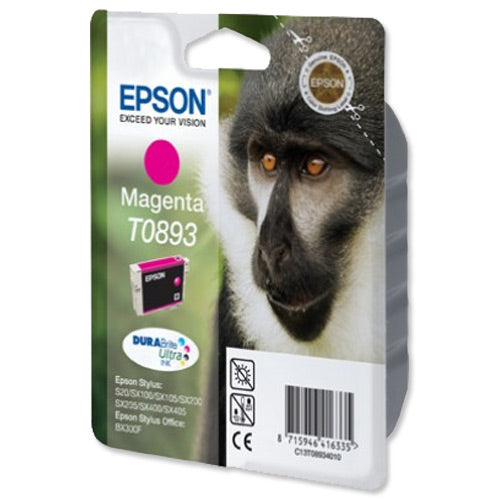 Epson Monkey T0893 (Prentar: 135 síður) rautt blekhylki