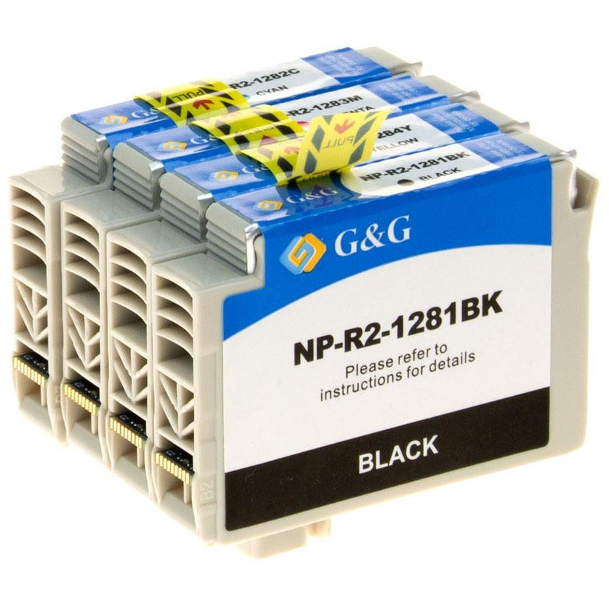 G&G Ninestar samheitahylki:  Epson T1285 Blátt, Rautt, Gult, Svart